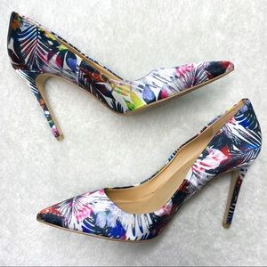 Daya by Zendaya Floral Satin Pointed Toe Pumps 6